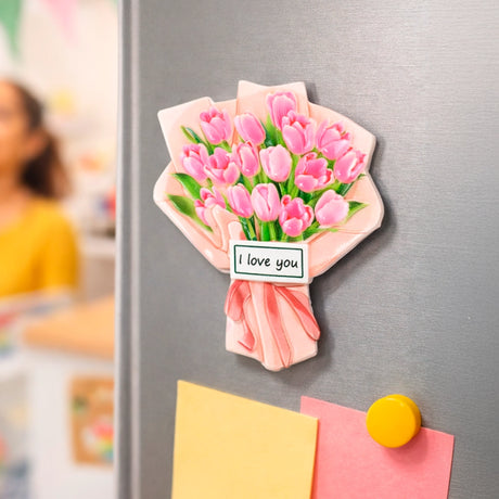 Ramo, Imán para Refri, Color Rosa