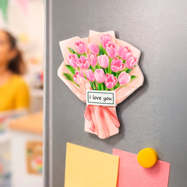 Ramo, Imán para Refri, Color Rosa