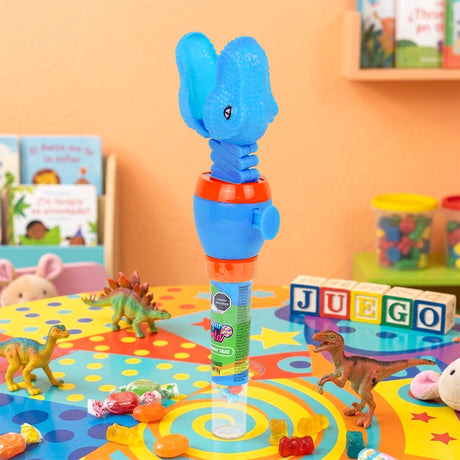 Dulce con Juguete, Dinosaurio, Color Azul