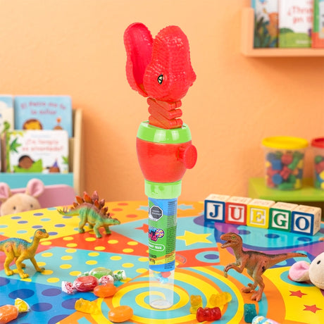 Dulce con Juguete, Dinosaurio, Color Rojo