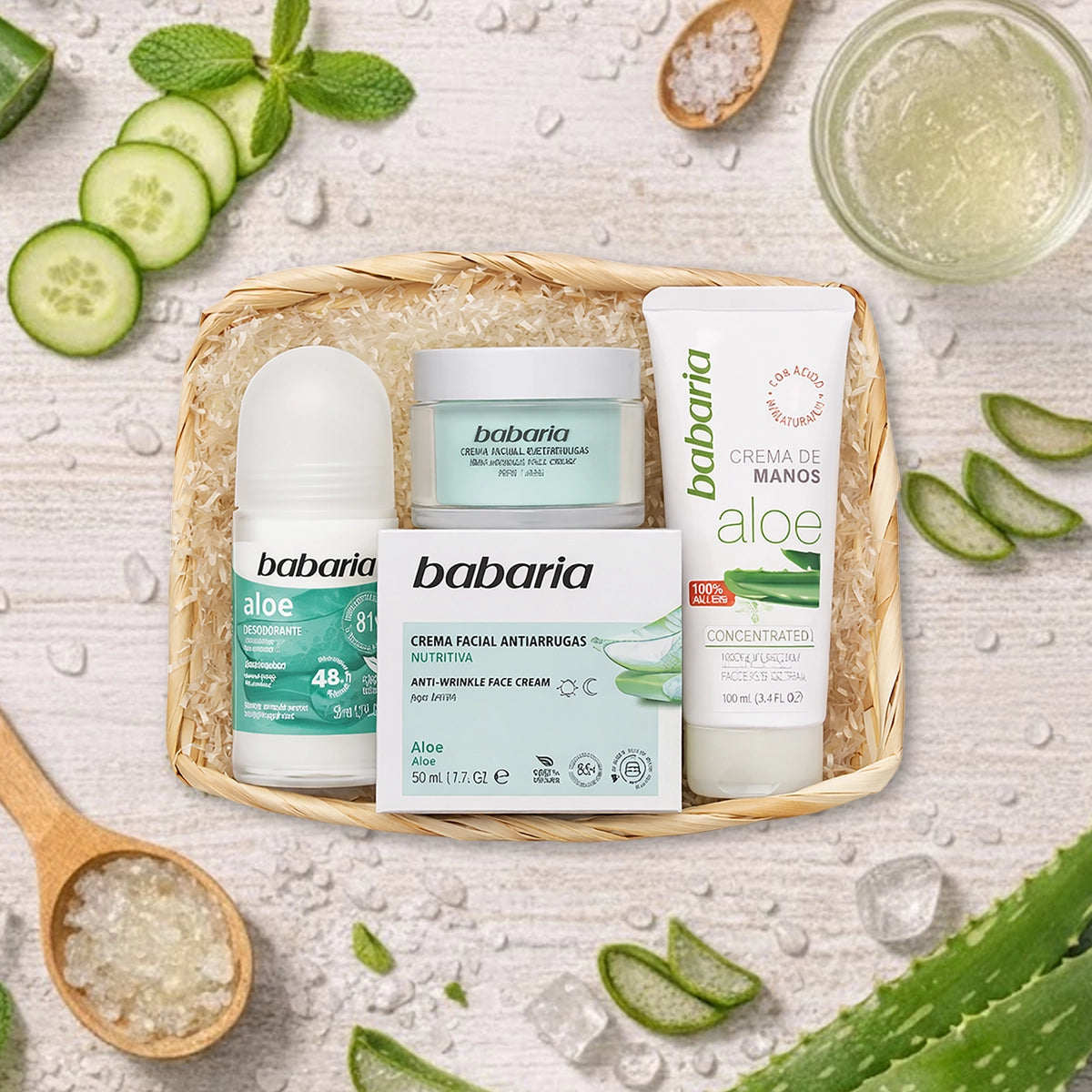 Cesta Aloe Vera, Cuidado Diario, Babaria