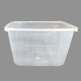 Caja Multiusos de Plástico con Tapa, Transparente, 70 L