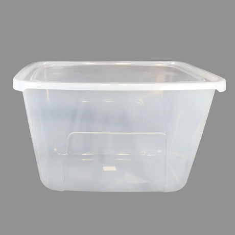 Caja Multiusos de Plástico con Tapa, Transparente, 70 L
