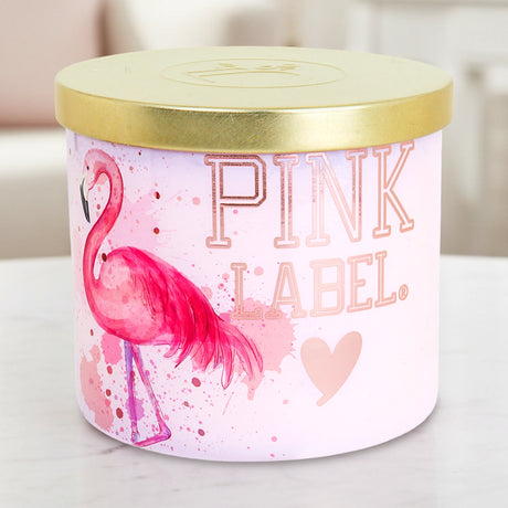 Vela 3 Pabilos, Aroma Piña, Pink Label