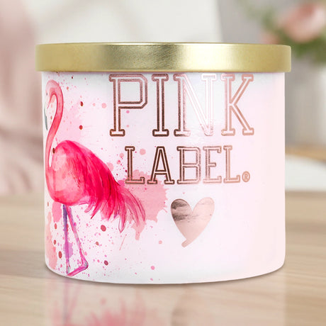 Vela 3 Pabilos, Aroma Piña, Pink Label