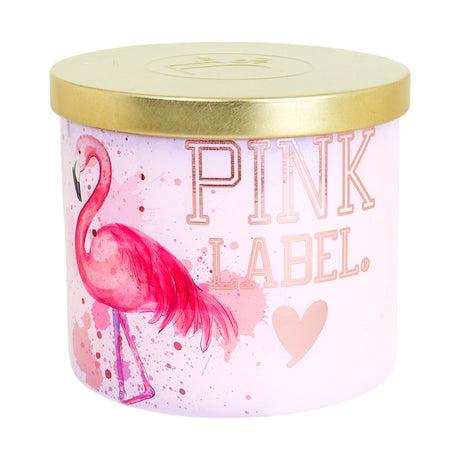 Vela 3 Pabilos, Aroma Piña, Pink Label