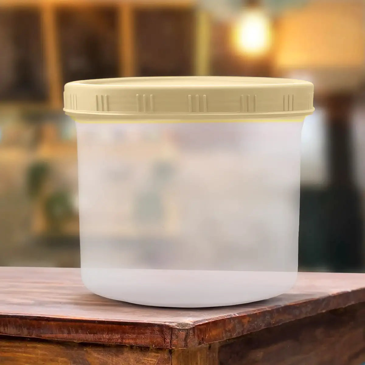 Contenedor con Tapa Rosca, 1 L, Color Café Claro