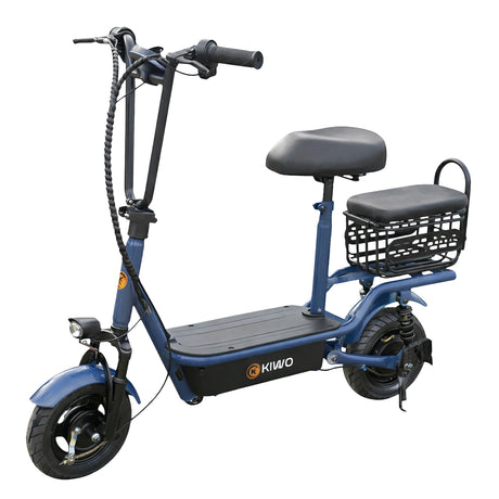 Scooter Eléctrico con Asiento, Color Azul