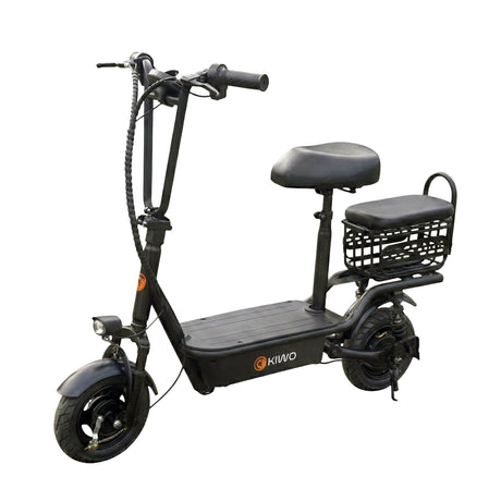 Scooter Eléctrico con Asiento, Color Negro