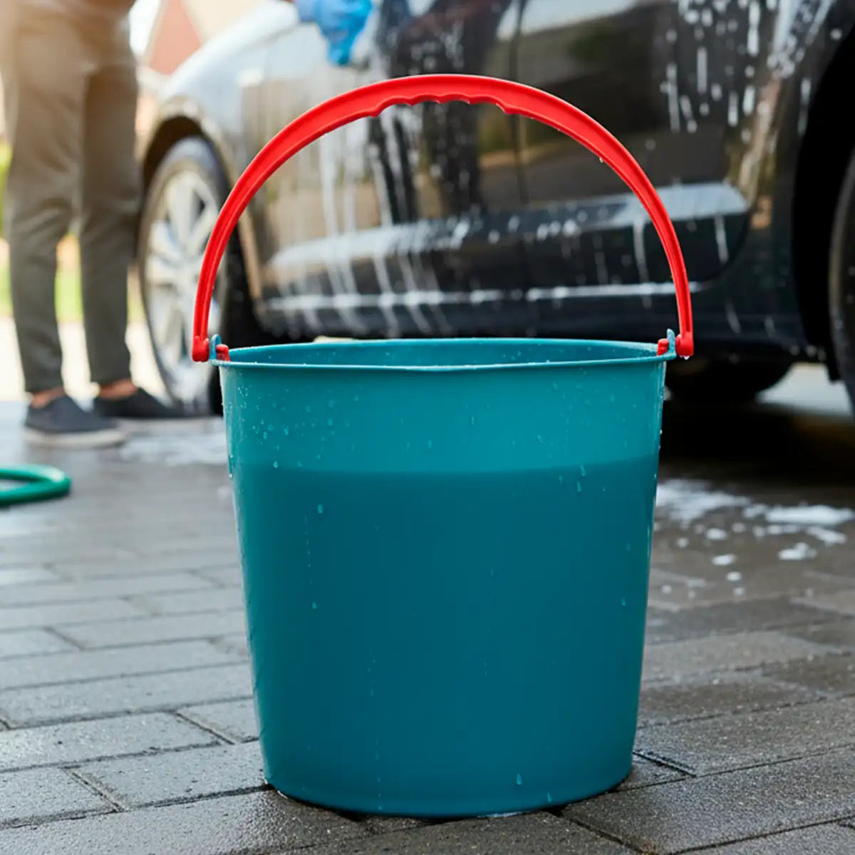 Cubeta de Plástico, Color Verde, 13L