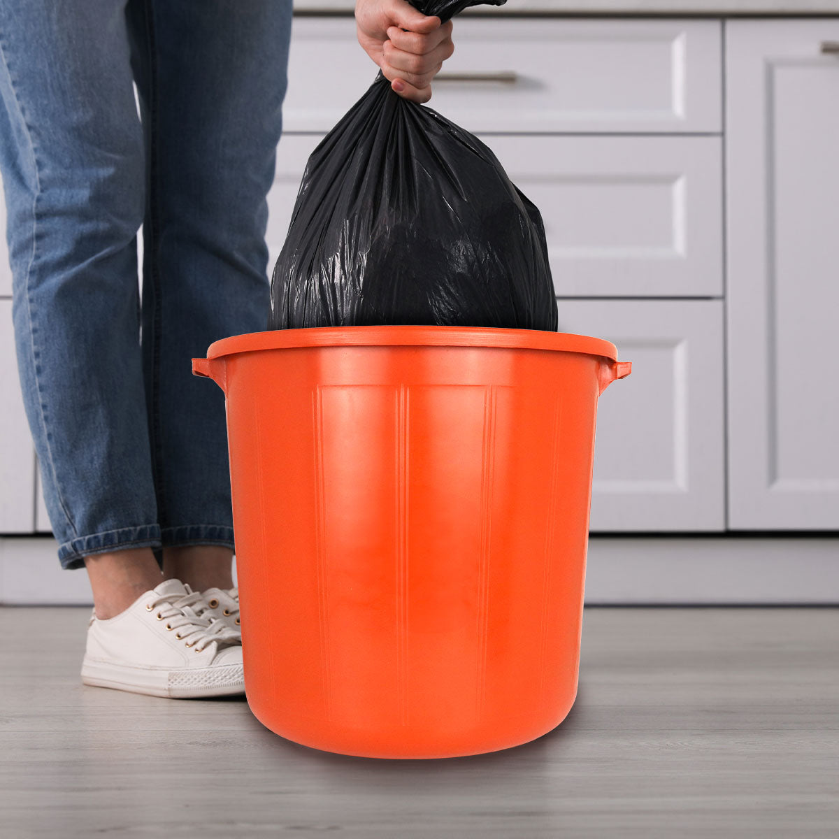 Bote color Naranja para Basura, 20L