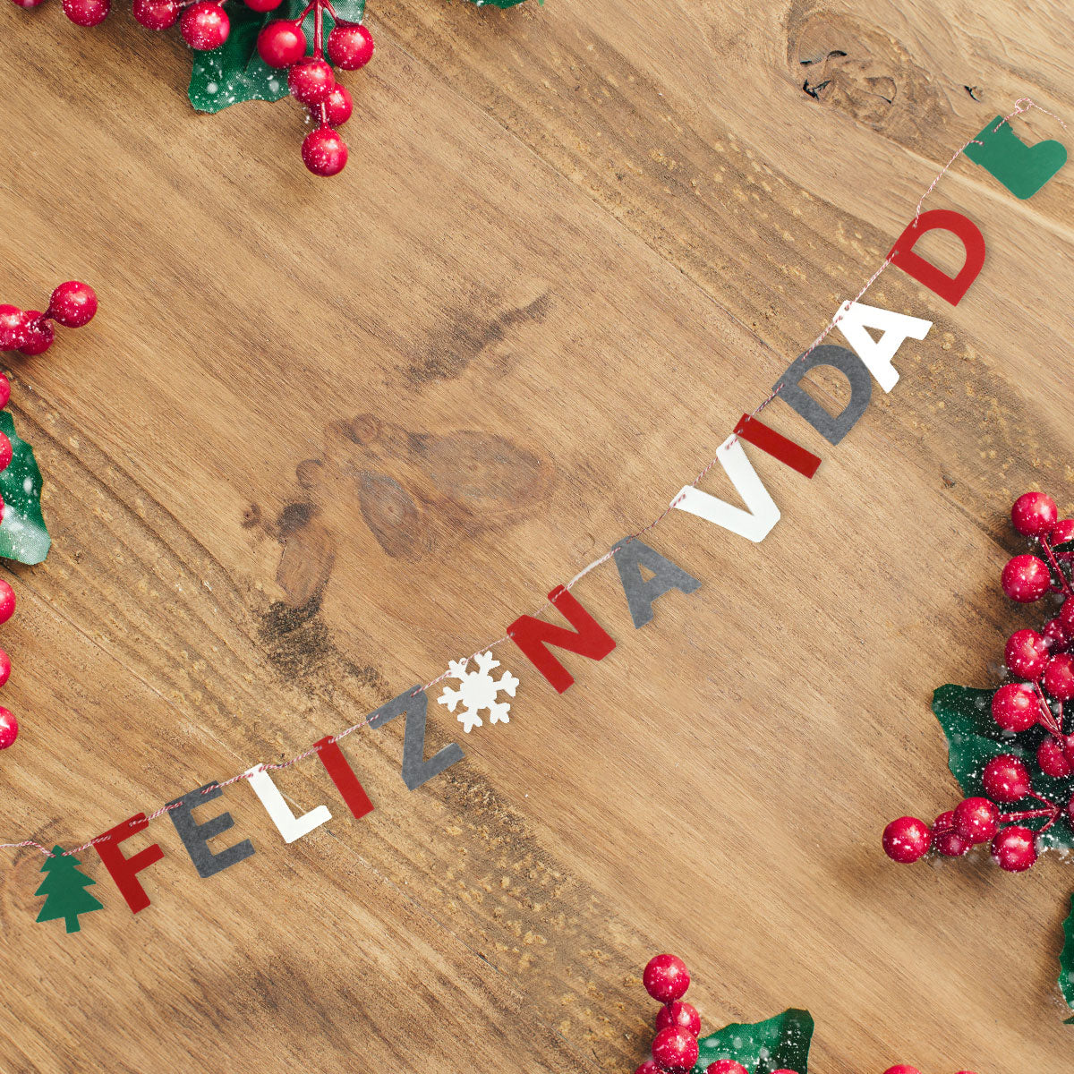 Banner Decorativo con Diseño de "Feliz Navidad"