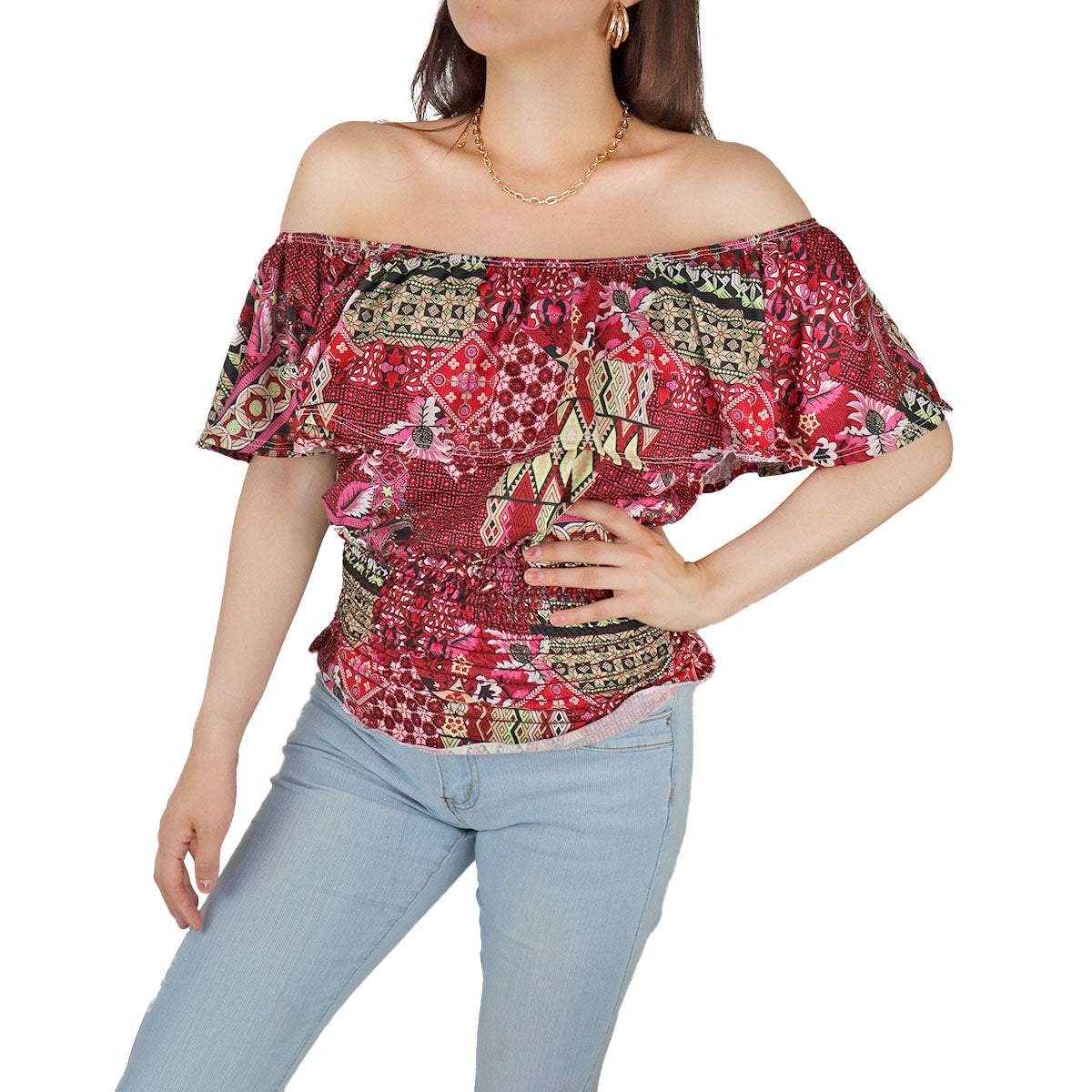 Blusa Campesina para Dama, color Rojo