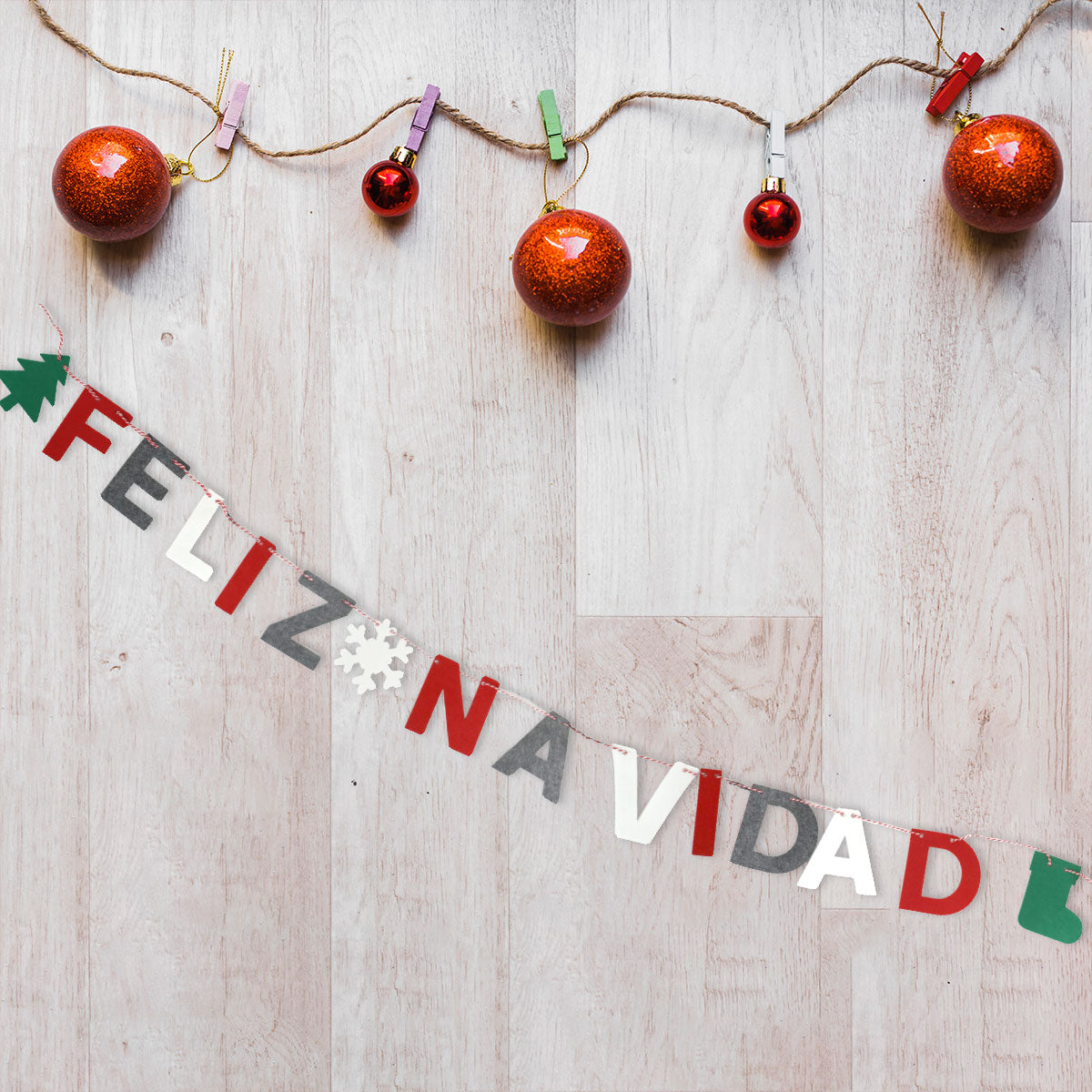 Banner Decorativo con Diseño de "Feliz Navidad"