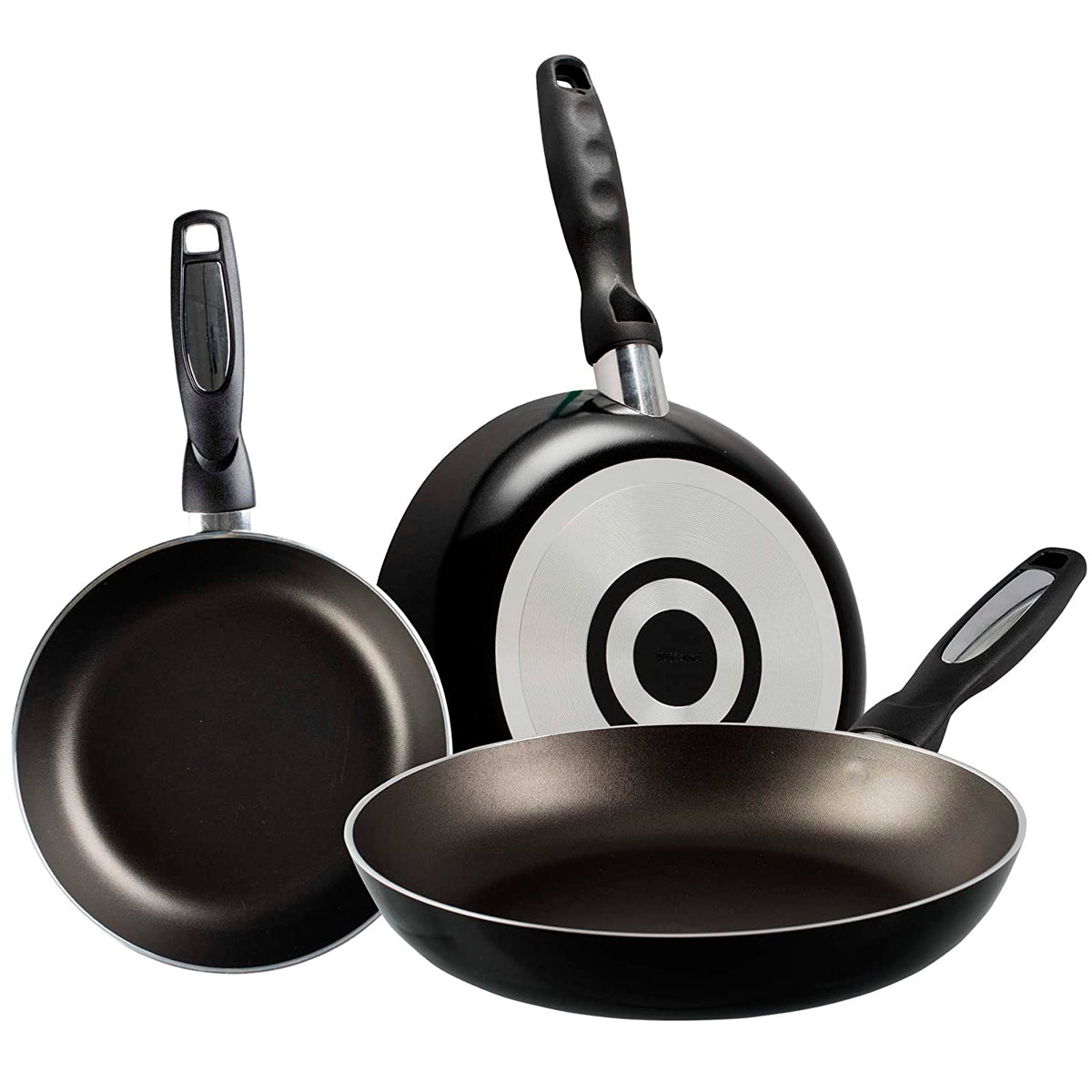 SARTEN  EKCO-VASCONIA 3 PACK COLORES 20, 24, 30 CM NEGRO**