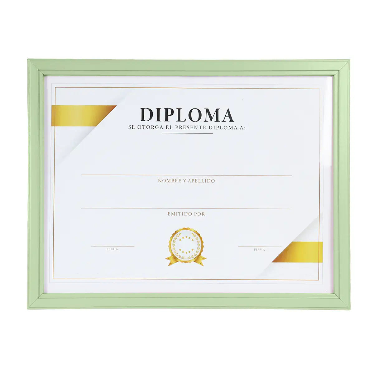 Porta Documento, Marco Color Verde Pastel