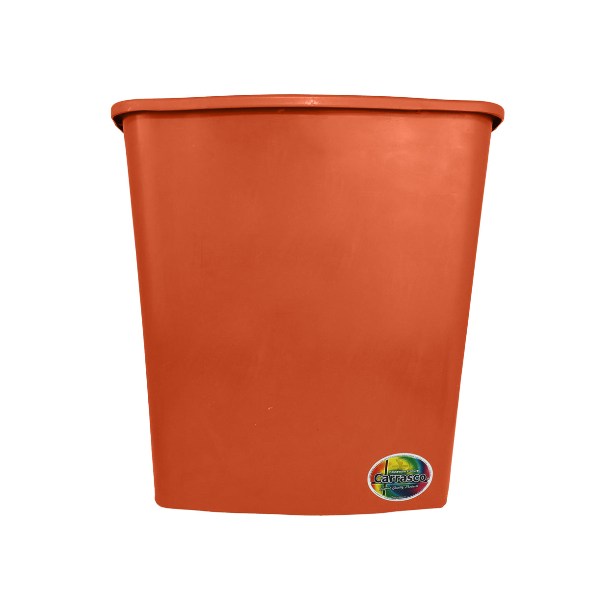 Cesto Rectangular para Basura, Color Naranja