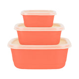 Set de 3 Contenedores Herméticos, Color Naranja