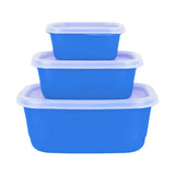 Set de 3 Contenedores Herméticos, Color Azul