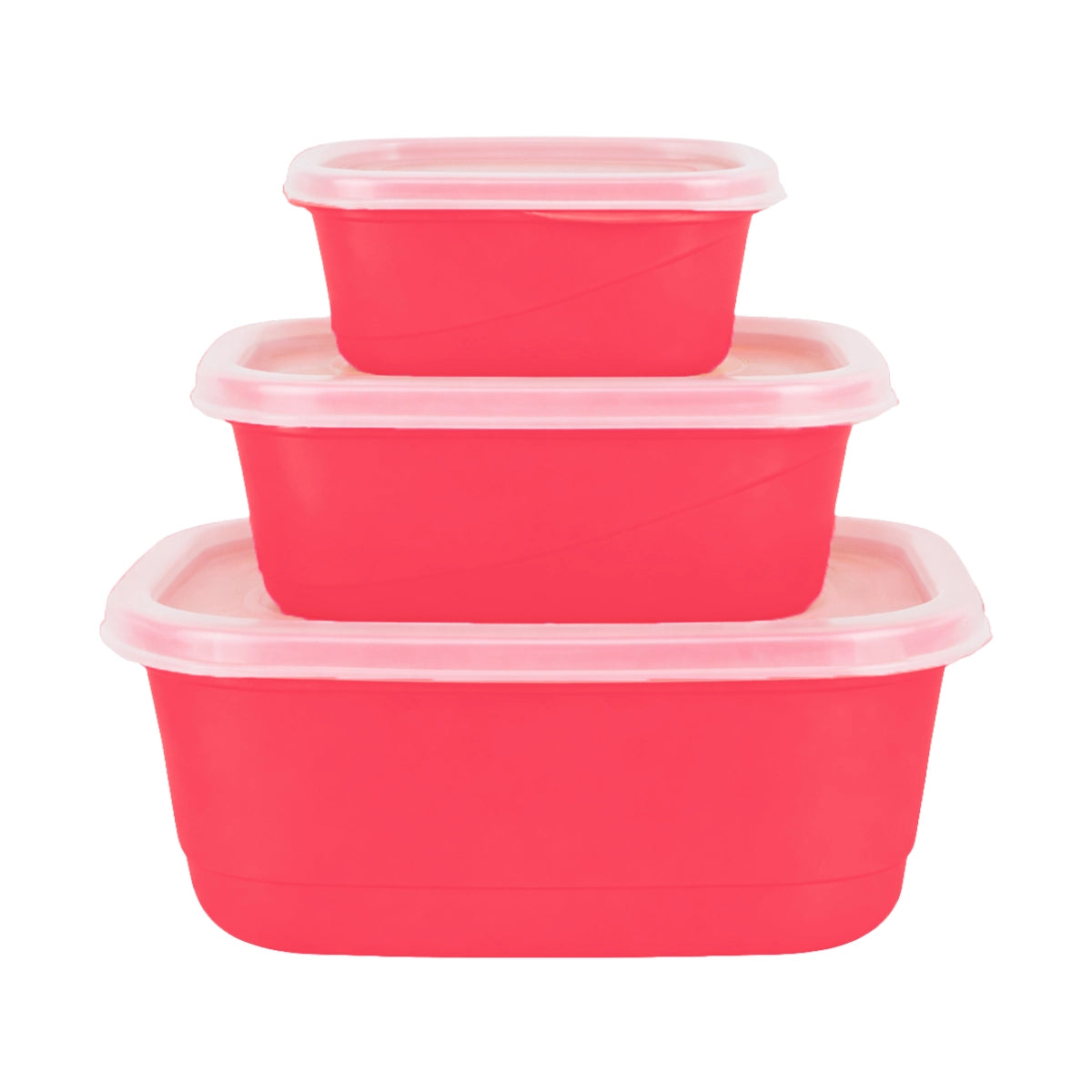 Set de 3 Contenedores Herméticos, Color Rojo