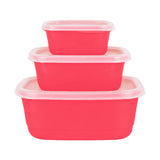 Set de 3 Contenedores Herméticos, Color Rojo