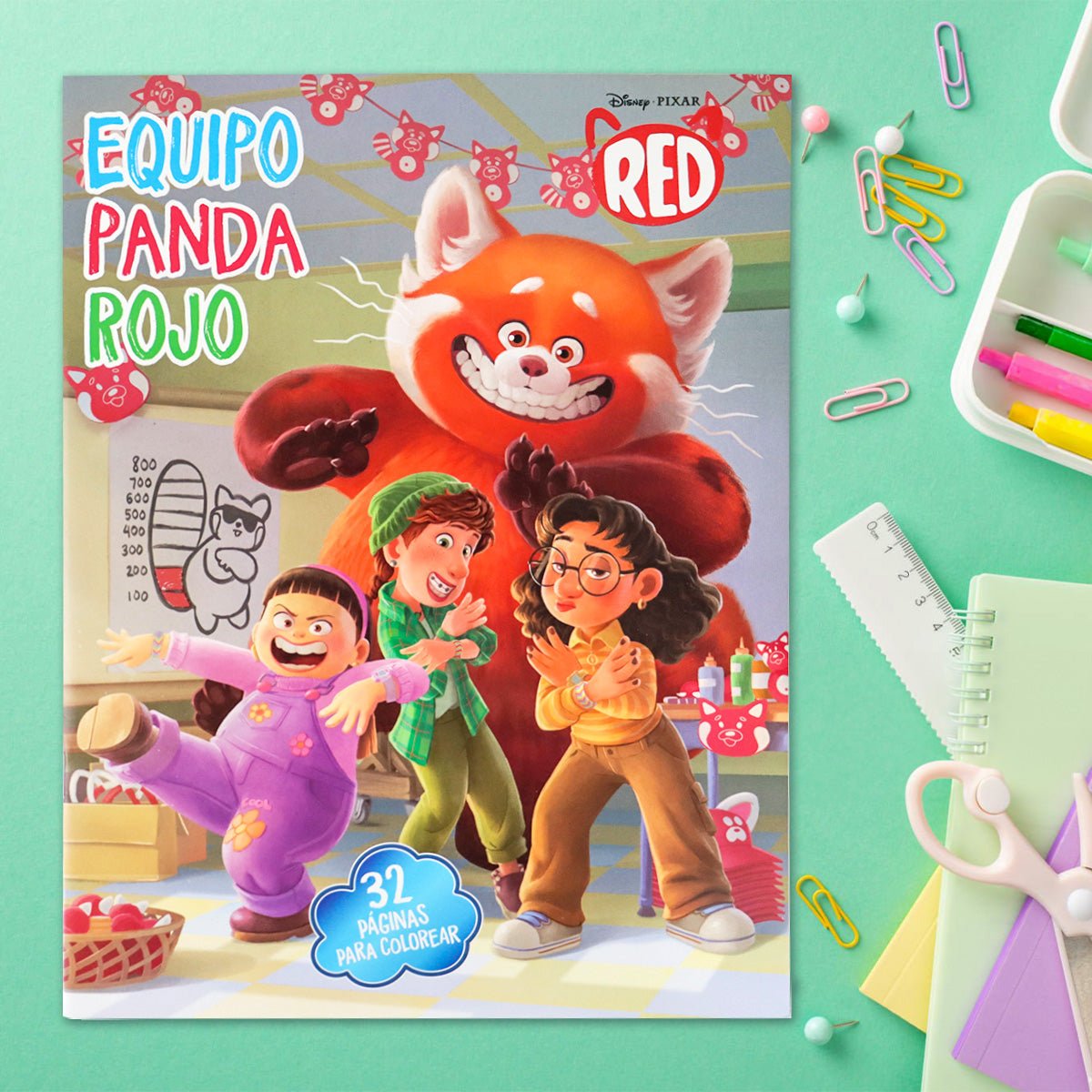 Red, Equipo Panda Rojo, Libro para Colorear