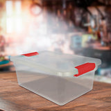 Caja de Plástico Rectangular 14L, color Rojo