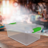 Caja de Plástico Rectangular 14L, color Verde