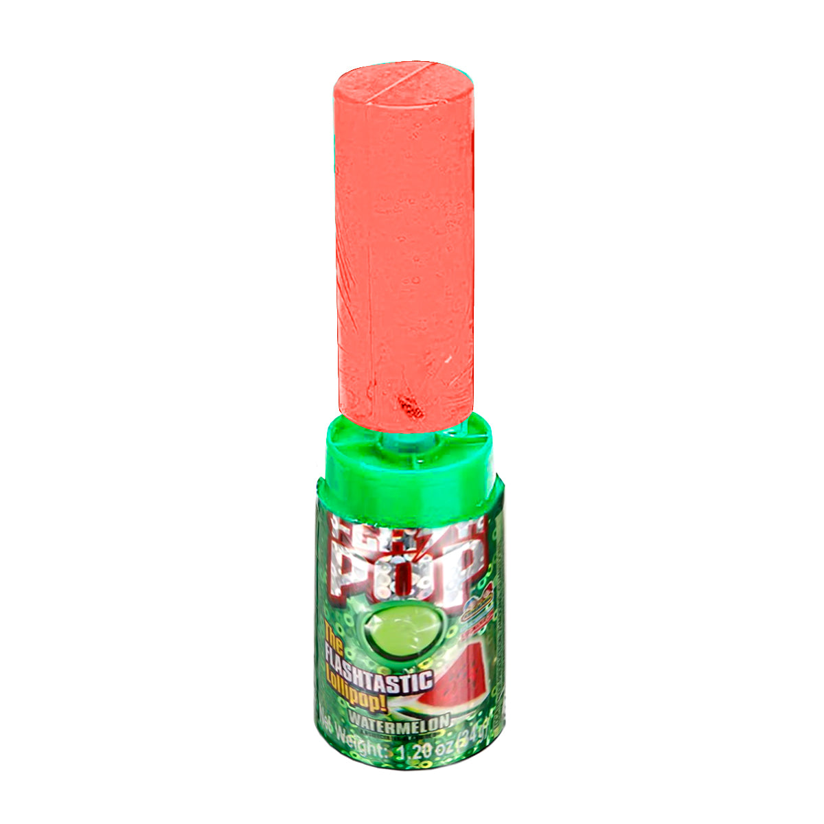 Dulce Flash Pop Barra con Luz, Sabor Sandía, 34 g