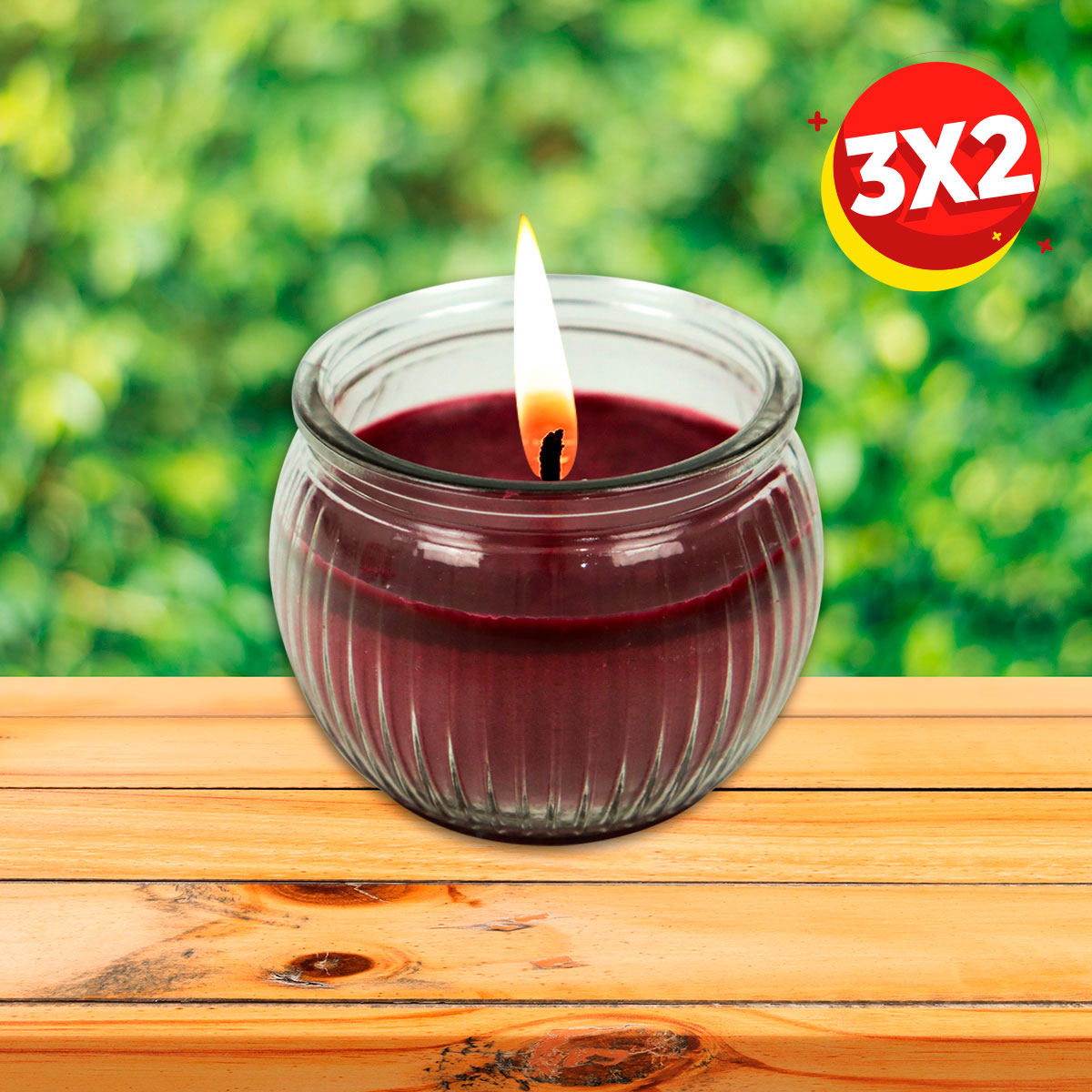 3X2 Vela con Aroma a Cereza Home Inspiration