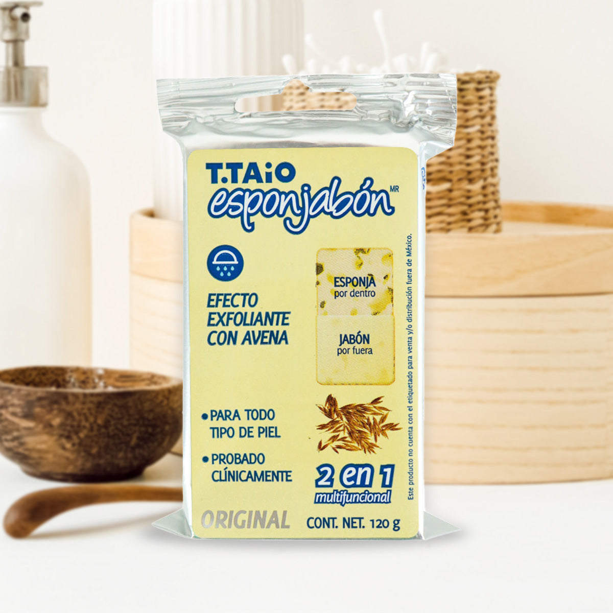 T.Taio Esponjabón Exfoliante con Avena 120g