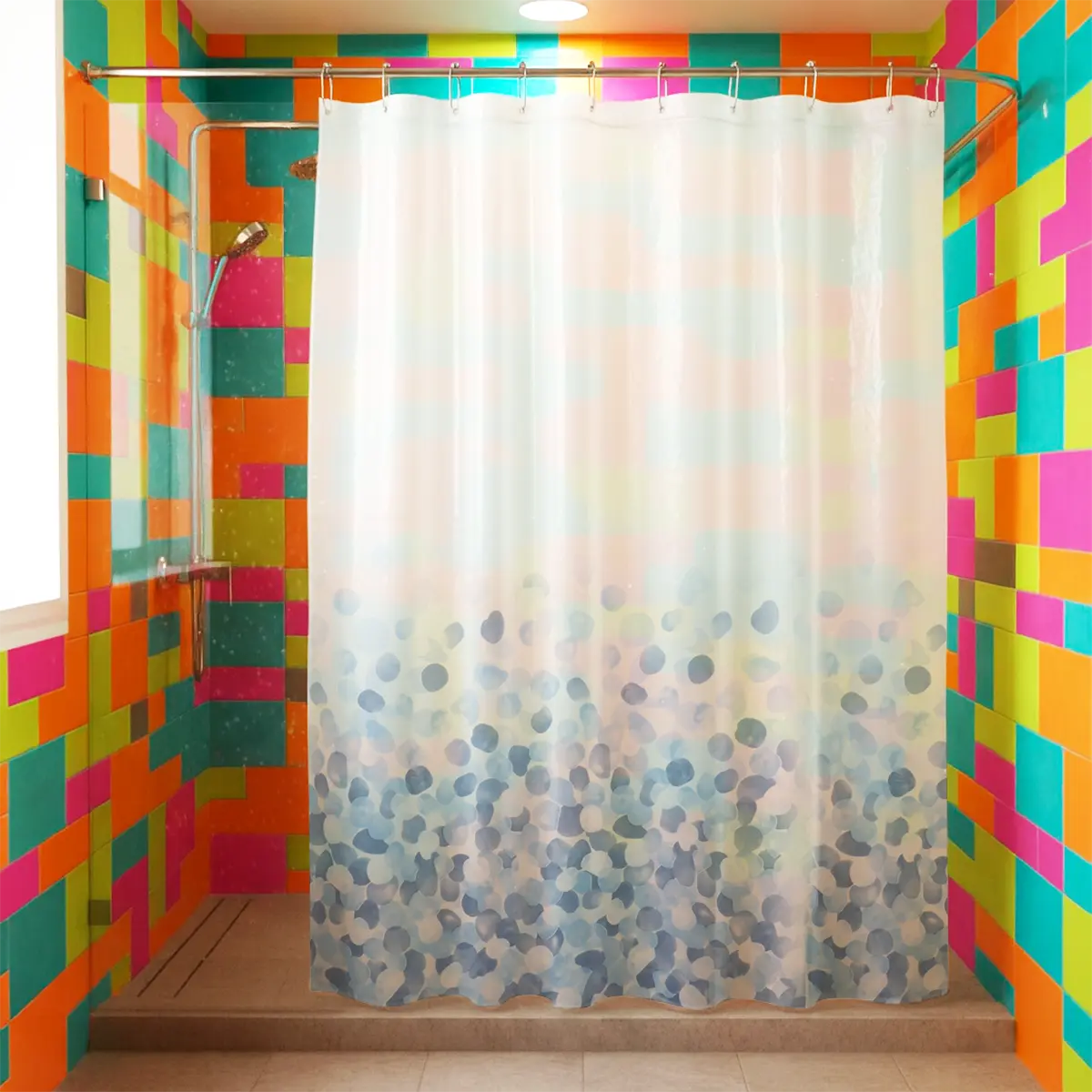 Cortina de Baño, Color Azul