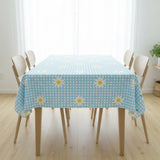 Mantel de Plástico, Diseño Cuadros, Color Azul