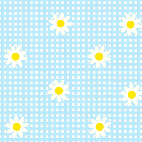 Mantel de Plástico, Diseño Cuadros, Color Azul