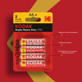 Baterías Kodak Extra Heavy Tipo AAA 4 Pzs
