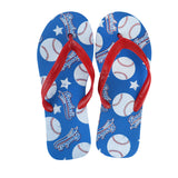 Sandalias color Azul con Diseño de Béisbol para Hombre