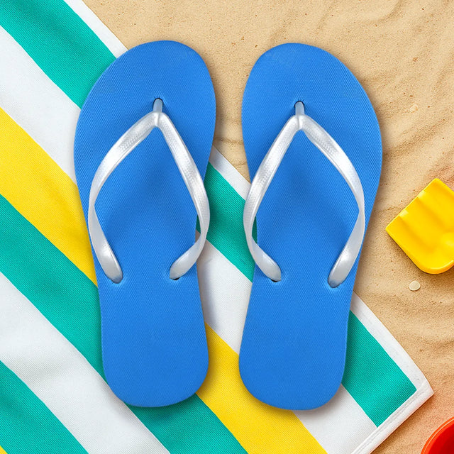 Sandalias, para Dama, Color Azul y Plata