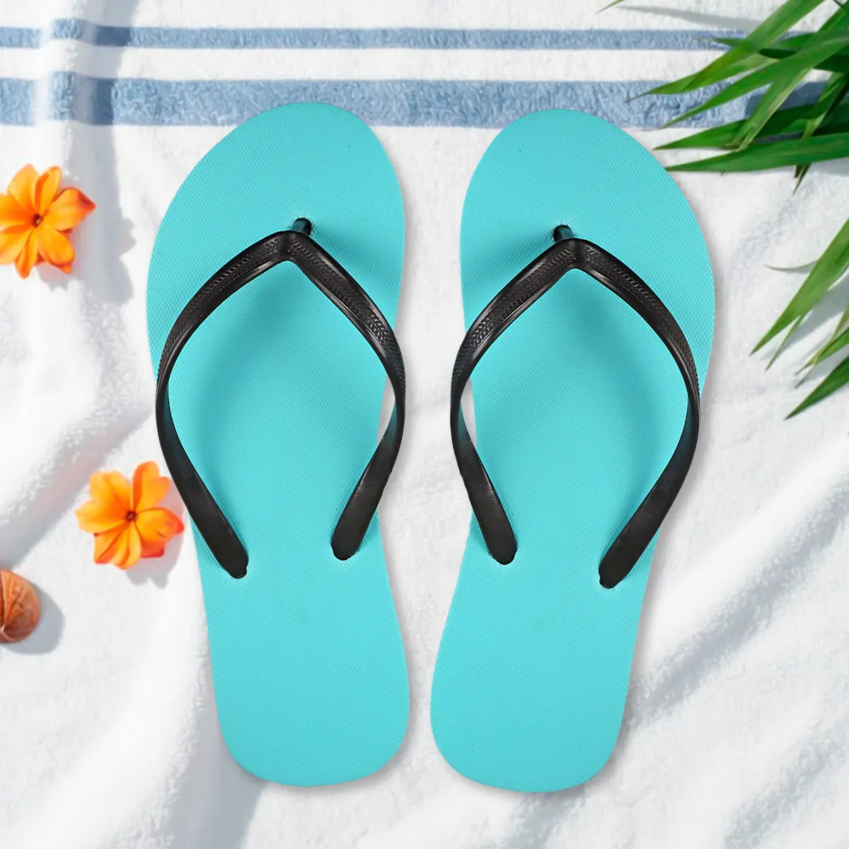 Sandalias, para Dama, Color Azul y Negro