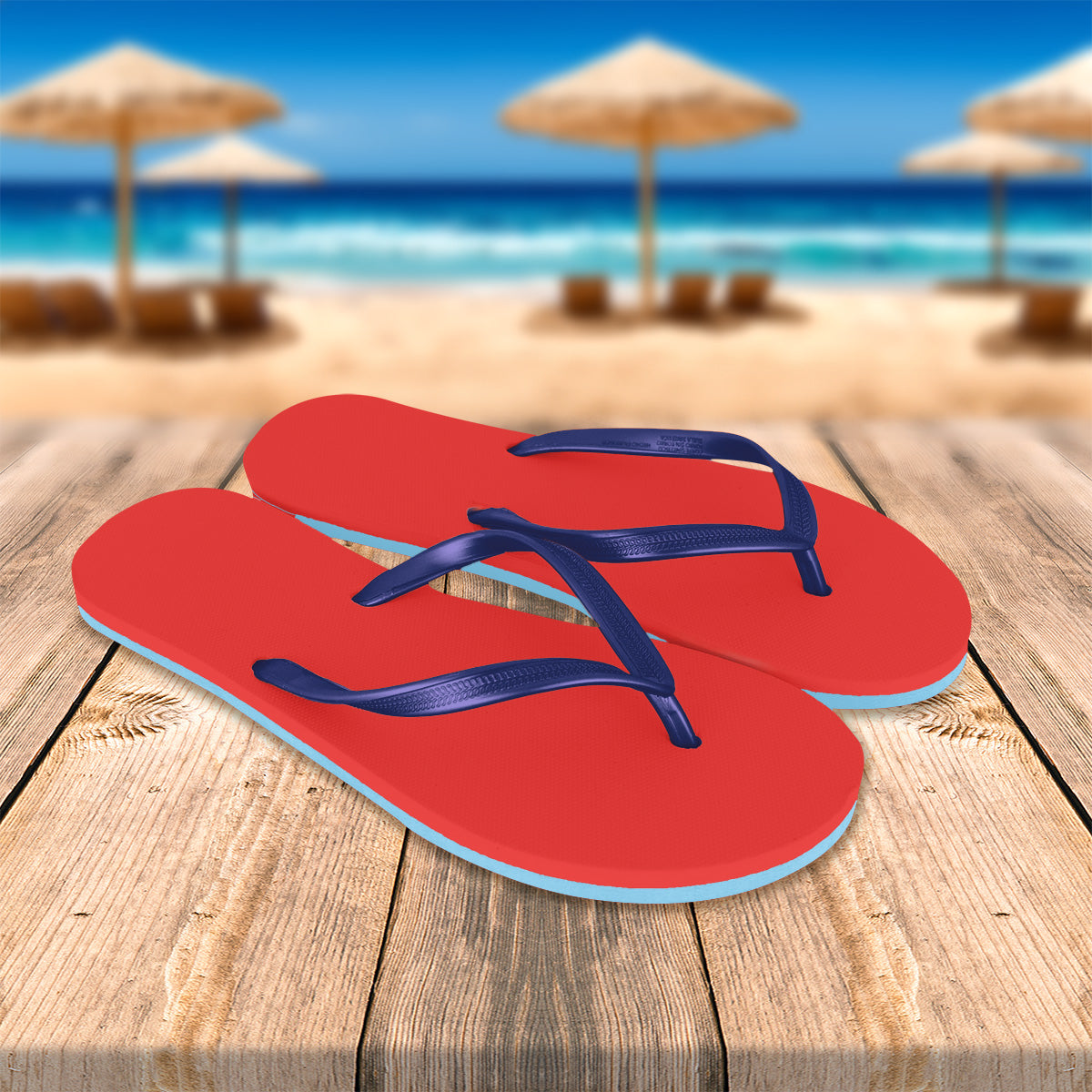 Sandalias, Talla 25, Color Rojo y Azul