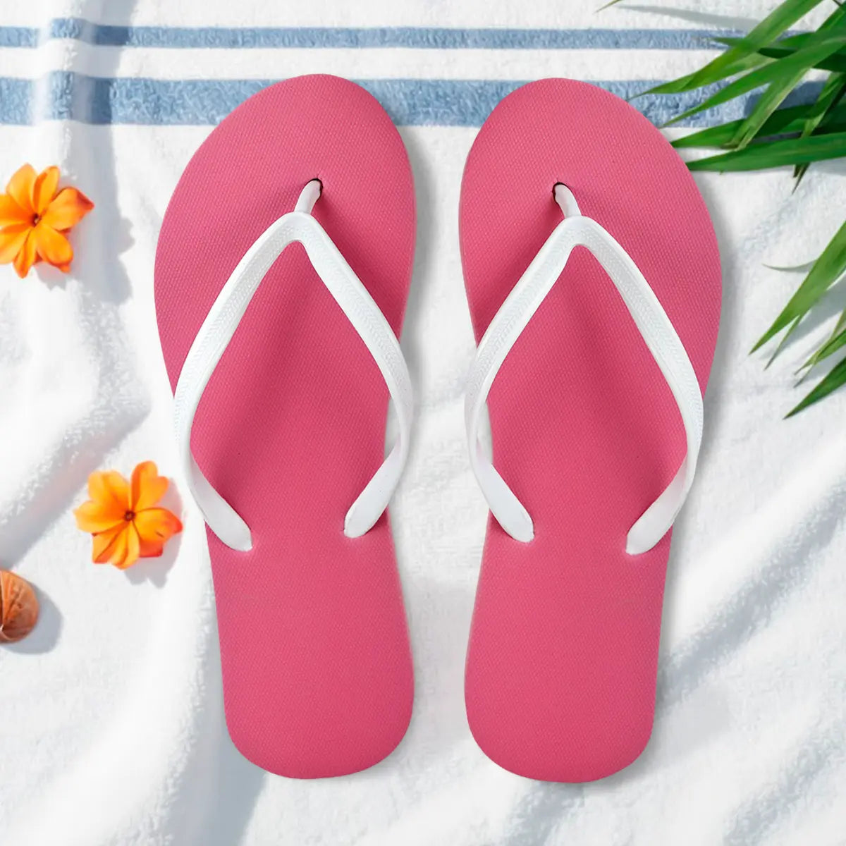 Sandalias, para Dama, Color Rosa y Blanco