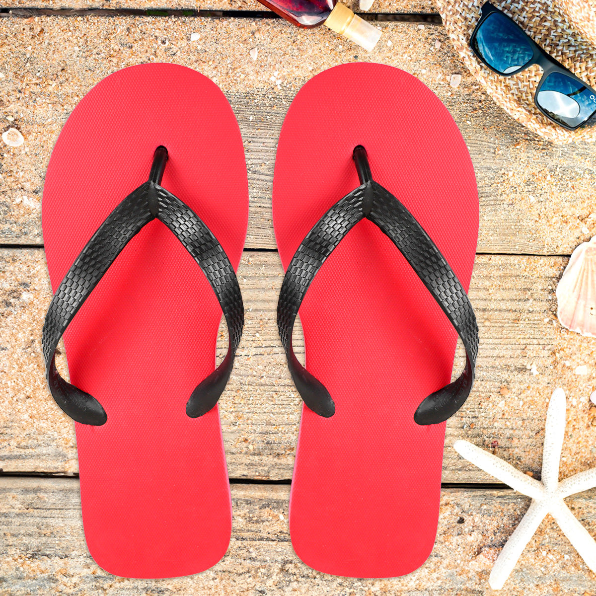Sandalias para Hombre, Talla 26, Color Rojo