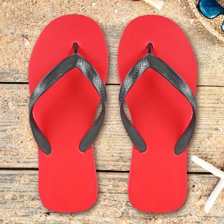 Sandalias, para Caballero, Color Rojo y Negro