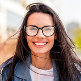 Lentes de Lectura, Forma Cat-Eye, Color Negro, +2.00