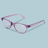 Lentes de Armazón Ovalado color Morado con Graduación de 2.50