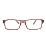 Lentes de Lectura Rectangulares, Armazón Color Café Transparente, +2.50