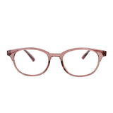 Lentes de Lectura Ovalados, Armazón Color Café Transparente, +2.50