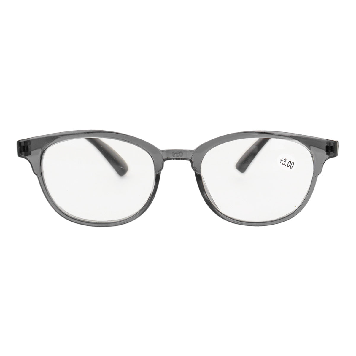 Lentes con Armazón Redondo color Gris Oxford, Dioptría 3.00