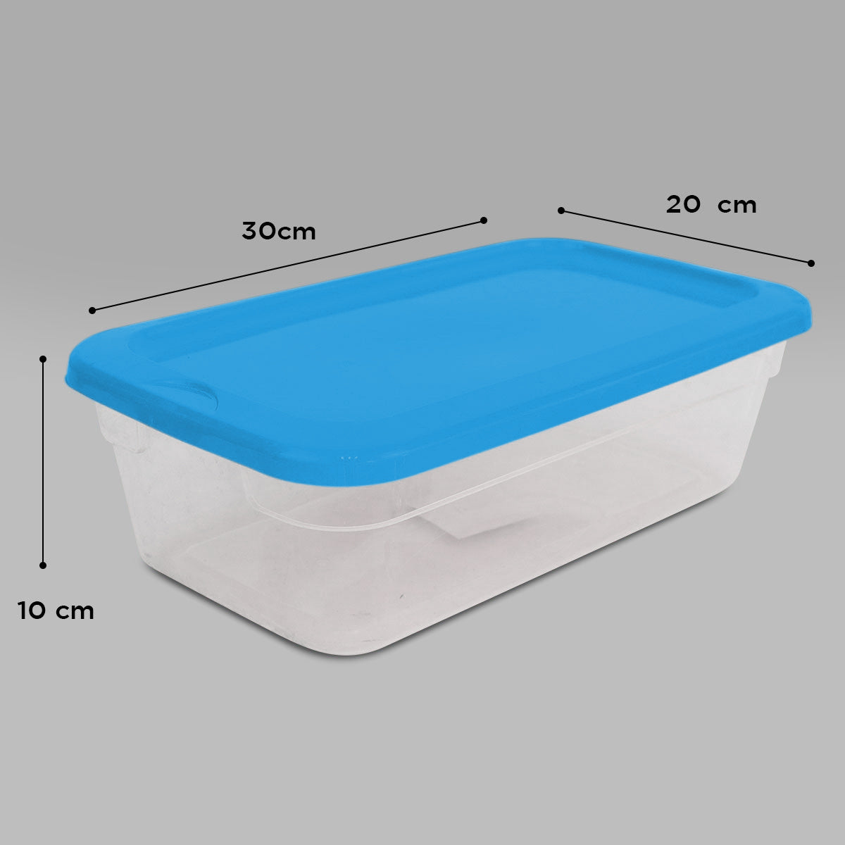 Caja Multiusos con Tapa color Turquesa 5L.