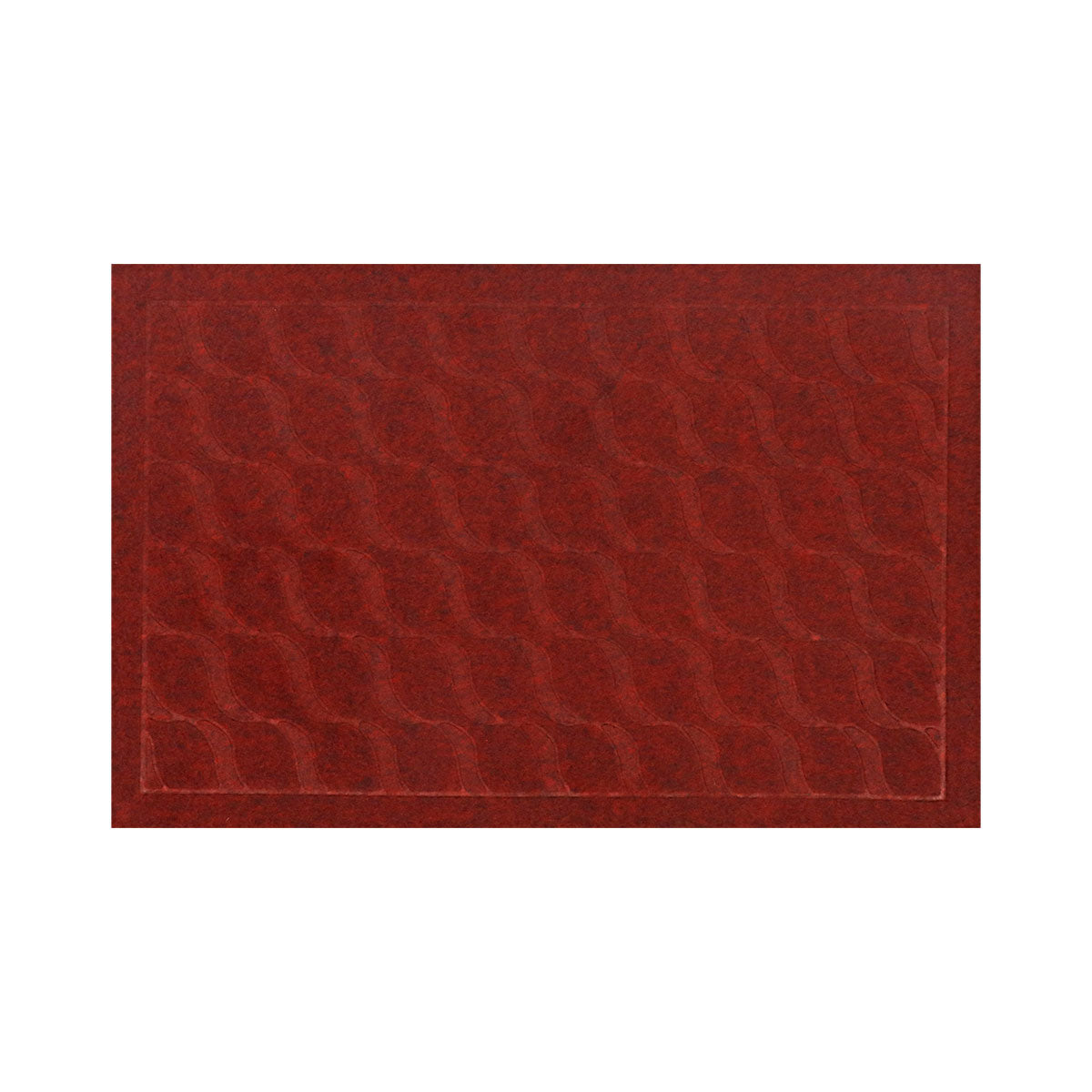 Tapete Rectangular color Rojo con Diseño de Olas