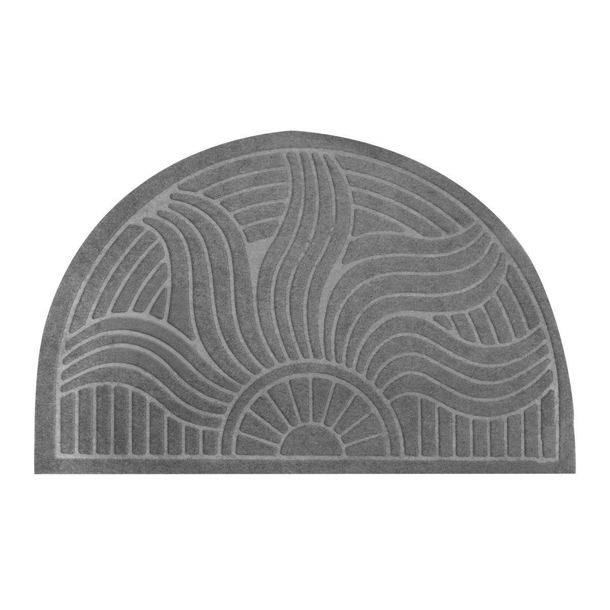 Tapete Medio Círculo, Color Gris, 57x37 cm